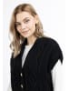 DreiMaster Damen Strick Weste in SCHWARZ