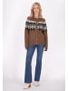 VIRITA Women Cardigan in Kamel Mehrfarbig