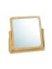 relaxdays Kosmetikspiegel in Natur - (B)26,5 x (H)27 x (T)7 cm