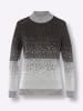 Sieh an! Jacquardpullover in ecru-graphit-gemustert