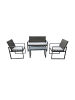 home24 Loungeset Moupi 4-teilig in Grau