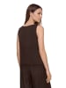 Vera Mont Satin-Bluse mit V-Ausschnitt in rostbraun