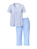 Ulla Popken Pyjama in jordan blau