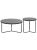 Beliani 2er-Set Couchtisch MELODY in Grau/Schwarz