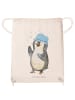 Mr. & Mrs. Panda Sportbeutel Pinguin Duschen ohne Spruch in Creme