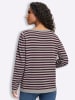 Heine Ringel-Pullover in steingrau-burgund-geringelt