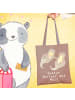 Mr. & Mrs. Panda stoff shopper Otter Bester Partner der Welt mit... in Braun Pastell