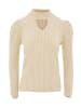 NAEMI Damen Strickpullover in Wollweiss