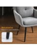 HOMCOM Loungesessel-72L x 65B x 86H cm-Hellgrau