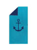 Erwin Müller Jacquard Strandtuch in marine-türkis