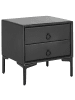 Beliani Nachttisch SEZANNE in Schwarz - (W) 44 x (H) 45 x (L) 38 cm