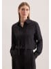 Seidensticker Ausgestellte Bluse Regular in Schwarz