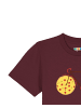 wat? Apparel T-Shirt Pizza Fahrrad in Weinrot