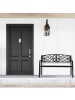 relaxdays Gartenbank in Schwarz - (B)127 x (H)86 x (T)60 cm