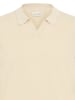 BLEND Einfarbig V-Ausschnitt Poloshirt Kurzarm in Grau