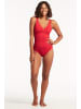 Sea Level Essentials Cross Front Multifit One Piece in RED