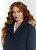 DreiMaster Damen Winterparka Mit Kunstfell in Nachtblau