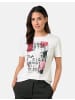 Gerry Weber T-Shirt aus Baumwolle mit Wording-Frontprint in Weiß