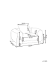 Beliani Sessel VINLIDEN in Weiß/Braun - (W) 118 x (H) 62 x (L) 87 cm