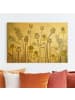 WALLART Leinwandbild Gold - Mohn und Helenium in Creme-Beige