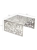 FineBuy Couchtisch in Silber / Aluminium / 60x60x31
