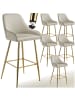 tectake Barstuhl Avane 48,5 x 57 x 108 cm, Belastbarkeit 120 kg, creme/gold