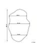 Beliani Wandspiegel MENVILLE in Braun - (W) 60 x (H) 90 x (L) 3 cm Vertikal
