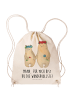 Mr. & Mrs. Panda wander rucksack Bären mit Blumenkranz mit Spruch in Creme