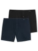 Schiesser Boxershort 2er Pack in Schwarz/Dunkelblau