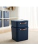 Rotho 2er-Set Kiste mit Deckel Maloja 25l in Midnight blau