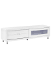 Beliani TV-Möbel PEMBORKE in Weiß - (W) 158 x (H) 43 x (L) 39 cm