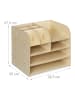 relaxdays Schreibtisch Organizer in Hellbraun