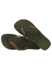 Havaianas Kinder-Flip-Flops „Brasil Logo“ Grün