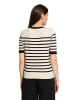 Betty Barclay Feinstrickpullover kurzarm in Patch Black/Beige