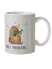 Mr. & Mrs. Panda Kindertasse Bär Gitarre mit Spruch in Grau Pastell