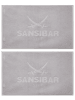 Sansibar 2er Set Badvorleger in Silber
