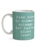 Mr. & Mrs. Panda Geschenktasse Spruch Code und Kaffee mit Spruch in Meeresbrise