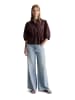 Marc O'Polo DENIM Broderie-Anglaise-Bluse regular in Burnt Aubergine