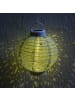 MARELIDA LED Solar Lampion mit Muster in grün - H: 23cm