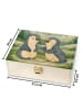 Mr. & Mrs. Panda Tee Box Holz Pinguine trösten Design ohne Spruch in Weiß