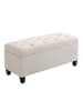 HOMCOM Sitzbank in Cremeweiß 100L x 40B x 44H cm