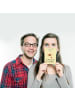 Mr. & Mrs. Panda Postkarte Spinne Agathe Liebe mit Spruch in Gelb Pastell