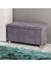 ebuy24 Pouf SizosL Hocker 3 Hellgrau 76 x 38 cm