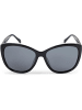 styleBREAKER Sonnenbrille in Schwarz-Gold / Grau getönt