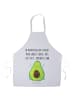 Mr. & Mrs. Panda Grillschürze Avocado Glücklich mit Spruch in Weiß
