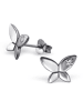 schmuck23 Silber-Ohrringe 925 Schmetterling 0,7 cm x 0,8 cm