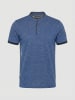 KOROSHI Fancy basic mao kragen poloneck in blau