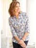 GOLDNER Druckbluse mit Blumenmuster in cremeweiß