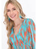 IZIA Women Dress in aqua multicolor