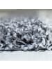 KADIMA DESIGN Teppich Hochflor Shaggy Karo Design Polypropylen Wohnzimmer in Grau